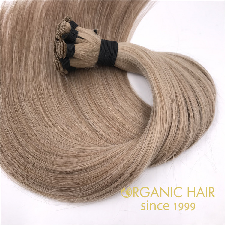 Wholesale human full cuticle intact hand tied weft mix color X392